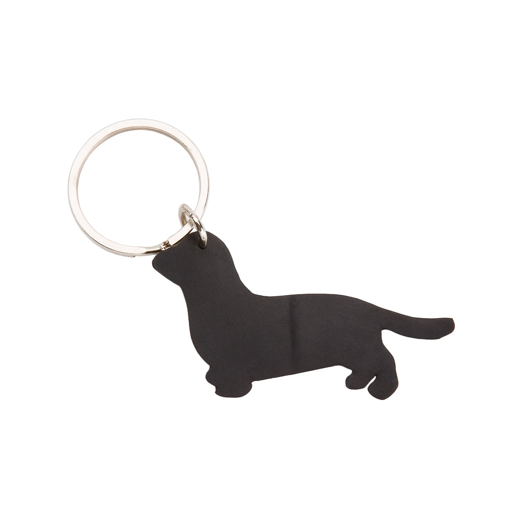Dackel Recycled Rubber Sausage Dog Keyring by Paguro Upcycle. Vegan and Eco friendly