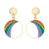Pendientes de oro de madera reciclada ecológica Ocean