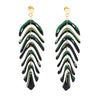 Areca-Palmblatt-Ohrringe aus wiedergewonnenem Rosenholz