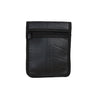Black recycled rubber handbag by Paguro Upcycle with front zipper pocket and textured finish