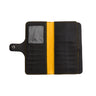 Paguro Upcycle recycled rubber vegan purse wallet with yellow interior and multiple card slots