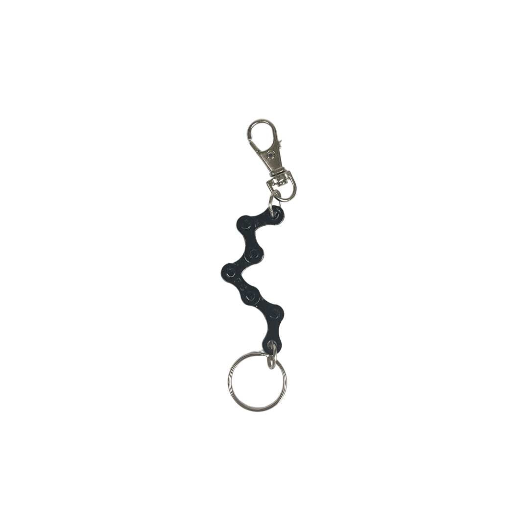 Paguro Upcycle recycled bike chain keyring with metal clasp and key ring for eco-friendly use