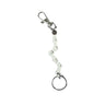 Paguro Upcycle recycled bike chain keyring with metal clip and key loop in silver