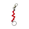 Paguro Upcycle recycled bike chain keyring in red with metal clip and key ring